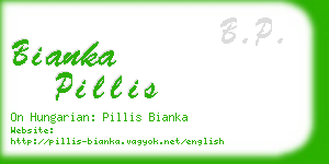 bianka pillis business card